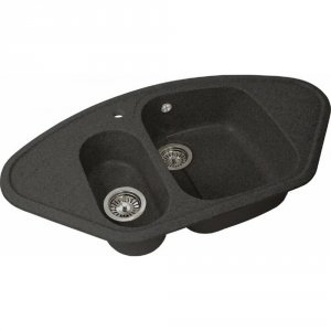 Кухонная мойка GREENSTONE GRS-14-308 черная