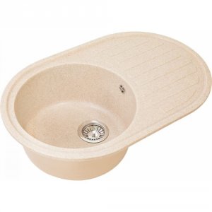 Кухонная мойка GREENSTONE GRS-18S-328 бежевая