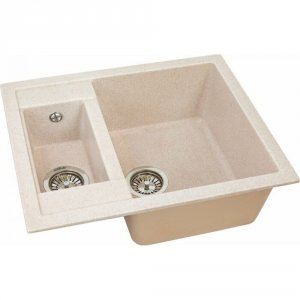 Кухонная мойка GREENSTONE GRS-21-328 бежевая