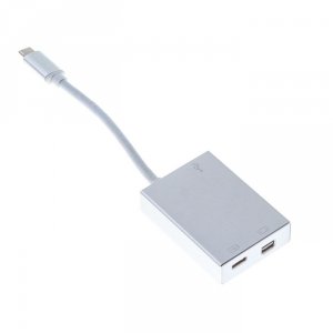 Адаптер Buro BHP USB Type-C (m) USB Type-C (f) miniDisplayPort (f) 0.1м (серебристый)