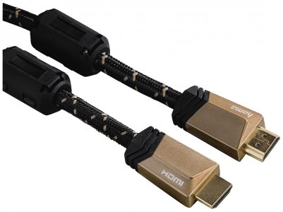 Кабель аудио-видео Hama HDMI (m)/HDMI (m) 3м. феррит.кольца Позолоченные контакты черный (00122211)
