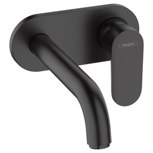 Настенный смеситель для раковины Hansgrohe Vernis Blend для механизма 13622180, черный матовый (71576670) (HG71576670)