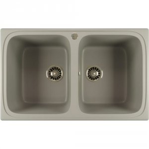 Двухчашевая мойка Mixline ML-GM23 77,5x49,5 графит 342 (4620031445814) (533165)