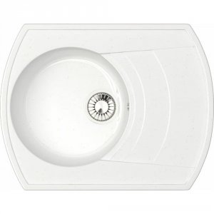 Кухонная мойка Glanz J-025-31 белая, матовая
