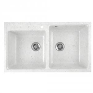 Кухонная мойка GREENSTONE GRS-85k-331 белый
