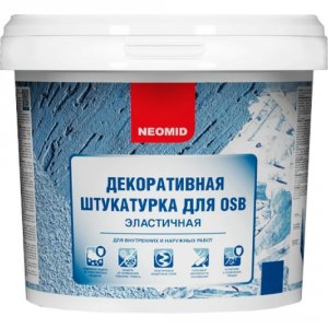 Декоративная эластичная штукатурка для плит OSB NEOMID Короед (Н-Короед-6/бел)