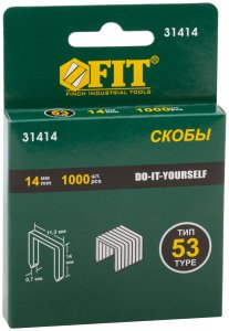 Скобы для мебельного степлера FIT DIY 31414