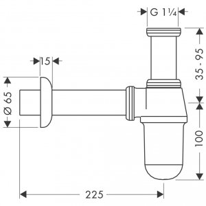 Сифон для раковины Hansgrohe Flowstar 52053000 Хром (52053000 00000008533)