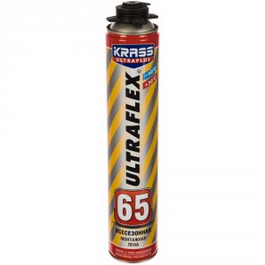 Пистолетная всесезонная монтажная пена Krass ULTRAFLEX 65 (Лк-00003983)