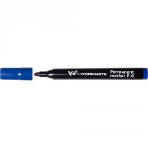 Перманентный маркер WORKMATE Маркер перманентный синий Workmate P-6, 1,5-3 мм