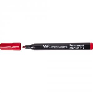 Перманентный маркер WORKMATE Маркер перманентный красный Workmate P-6, 1,5-3 мм