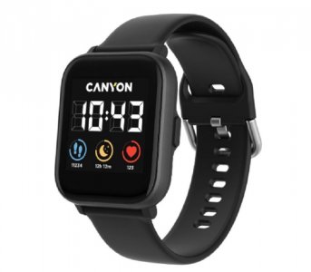 Умные часы Canyon Smart watch, 1.4inches IPS full touch screen, with music player plastic body, IP68 waterproof, multi-sport m (CNS-SW78BB