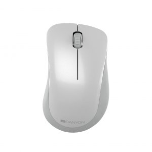 Мышь Canyon 2.4 GHz Wireless mouse ,with 3 buttons, DPI 1200, Battery:AAA*2pcs ,pearl white grey67*109*38mm 0.063kg (CNE-CMSW11PW)