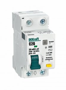 Автоматический выключатель дифференциального тока DEKraft ДИФ-103 (16053DEK)