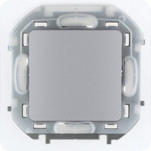 Переключатель Legrand Переключатель одноклавишний IP44 LEGRAND INSPIRIA Алюминий (673672)