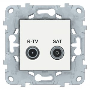 Проходная розетка Schneider Electric Unica New (NU545618)