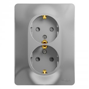 Двухместная розетка Schneider Electric Gsl000326 glossa (GSL000326)