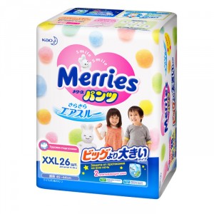 Подгузники Merries XXL (15-28 кг) (4901301281098)