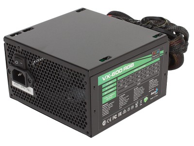 Блок питания Aerocool Retail VX-600 600W RGB (4713105968118)