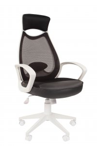 Компьютерное кресло Chairman 840 белый пластик TW-11\TW-01 черный (00-07025297)