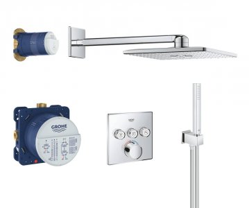 Душевая система GROHE SmartControl Mixer с верхним душем на 2 режима, хром (34712000)