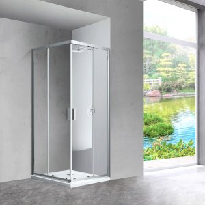 Душевой уголок Vincea Scala 80х80 VSS-2SC800CL профиль Хром стекло прозрачное