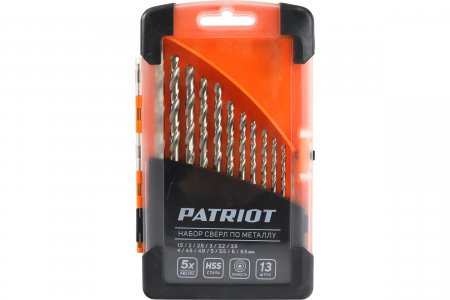 Набор сверл по металлу Patriot 815010104 (13 предметов)