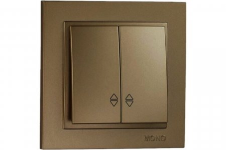 Механизм двухклавишного проходного выключателя MONO ELECTRIC L/D (500-002323-111)