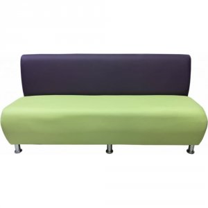 Трехместная секция дивана Мягкий офис фиолетово-салатовая (КЛ701ФЛТСЛТ)