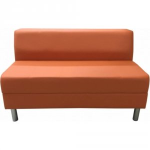 Двухместная секция дивана Мягкий офис оранжевая (ФЛ601ОР)