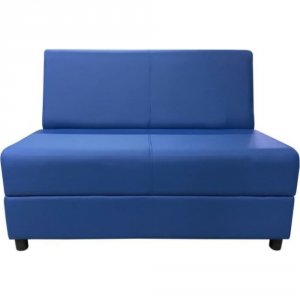 Двухместная секция дивана Мягкий офис синяя (КРД601СН)