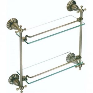 Двойная стеклянная прямая полка Savol S-08922C 23623