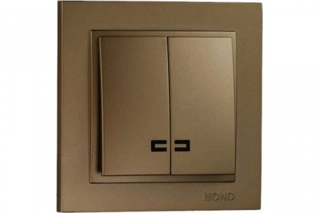 Механизм двухклавишного выключателя MONO ELECTRIC L/D (500-002325-103)
