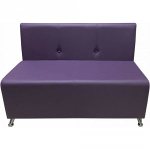 Двухместная секция дивана Мягкий офис фиолетовая (2КЛК601ФЛТ)