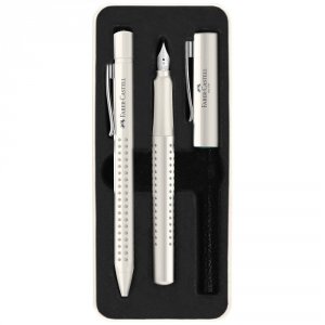 Набор Faber-Castell Grip 2010, перьевая и шариковая ручки, 0,7 мм, синие, трехгранные (201527)