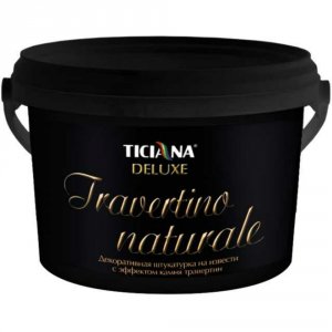 Декоративная штукатурка Ticiana DeLuxe Travertino naturale - штукатурка декоративная на извести с эффектом камня травертин