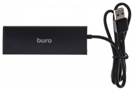 Хабы, разветвители Buro BU-HUB4-0.5-U3.0 4порт. черный