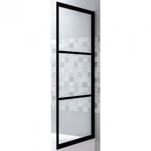 Шторка для ванной RIHO Grid GB501 80 G004047121 (GBB5080002) R профиль Черный стекло прозрачное