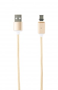 Магнитный дата-кабель RedLine USB - Type-C, нейлон, золотой (УТ000012853)