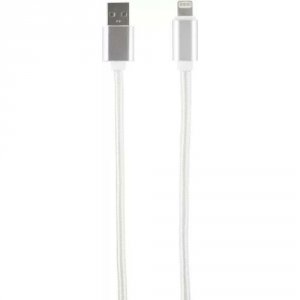 Кабель для iPod, iPhone, iPad RedLine USB - 8-pin нейлон, серебристый (УТ000013404)