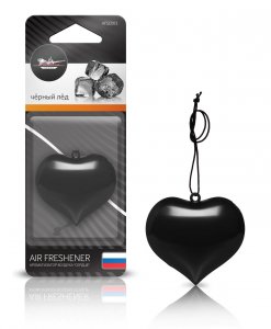 Подвесной ароматизатор AIRLINE "Сердце", черный лед (AFSE003)