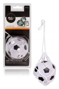 Подвесной ароматизатор AIRLINE "Футбольный мяч", черный лед (AFFO063)