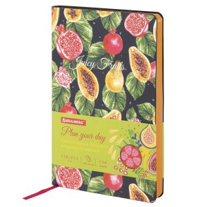 Гибкий недатированный ежедневник BRAUBERG VISTA Fruit story (112024)