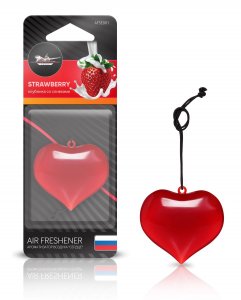 Подвесной ароматизатор AIRLINE "Сердце", клубника со сливками (AFSE001)