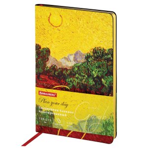 Гибкий недатированный ежедневник BRAUBERG VISTA Van Gogh (111987)
