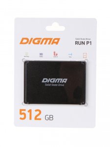 Твердотельный накопитель Digma Run P1 2.5" SATA III 512Gb (DGSR2512GP13T)