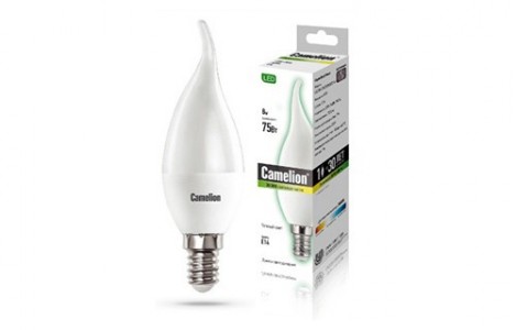 Лампа светодиодная Camelion LED8-CW35/830/E14 (439684)