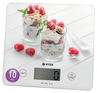 Весы кухонные VITEK VT-8034 белый/рисунок