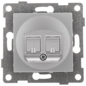 Двойной механизм телефонной розетки Gusi Electric Ugra (С11Т2-004)