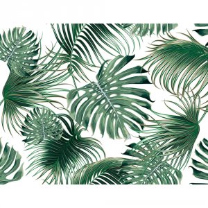 Бумажные бесшовные фотообои VEROL Тропические листья (70-БФО_04786)